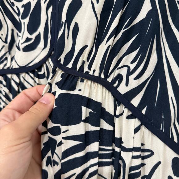 BA&SH Calas Abstract Print Midi Lady Dress Black and White Boho Size Small - Picture 5 of 12